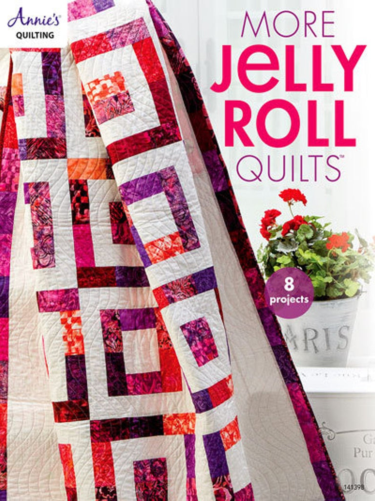 The adorable book contains 8 projects to use your jelly rolls and other strip sets.  A must for your personal library.