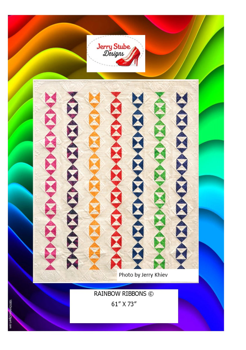 Rainbow Ribbons Pattern – The Quilters Quarters